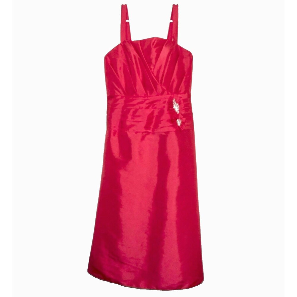 Jade by Jasmine Size 8 Fuchsia Taffeta Bridesmaid Formal Cocktail Dress Prom